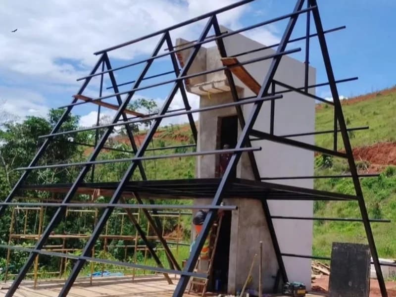 Chalé no estilo Steel Frame